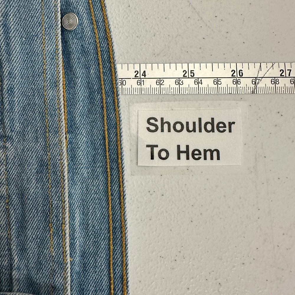 Womens Vintage Y2K Jean Denim Vest Size XL Grunge Streetwear Utility 90s - Picture 7 of 8